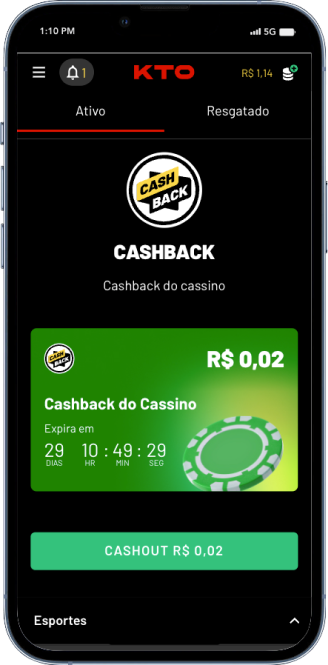 Promoção de Cash Back na KTO